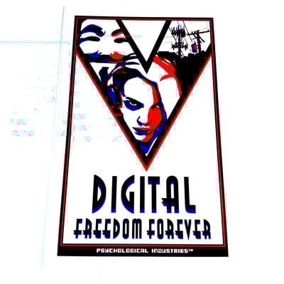 Psy ind - digital freedom forever - hard stock print
