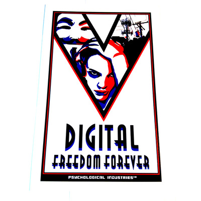 Psy ind - digital freedom forever - hard stock print