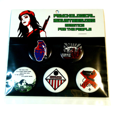 Utopia button 5-pack - by psychological industries