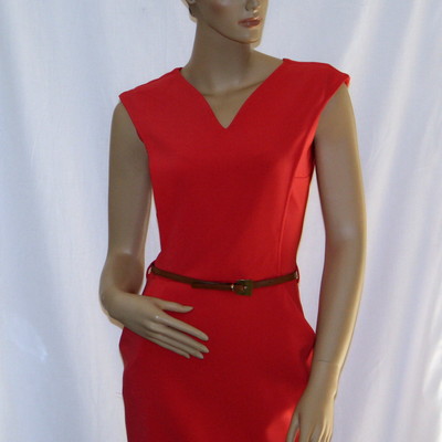 Coral shift dress