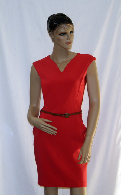 Coral shift dress