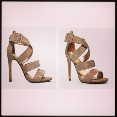 Glitter criss cross sandals