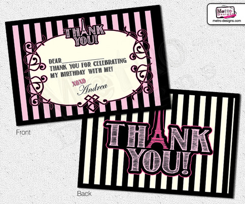 Paris - Thank You Card