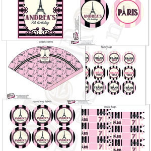 Paris Birthday Party Kit - Thumbnail 2