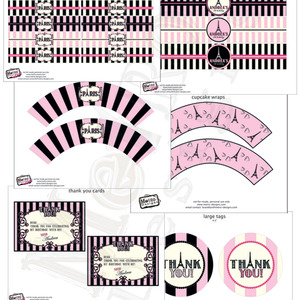 Paris Birthday Party Kit - Thumbnail 3