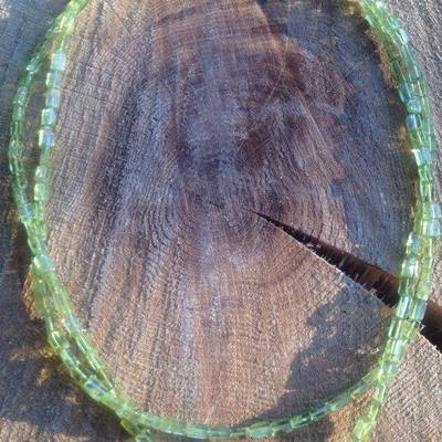 "green with envy" peridot choker