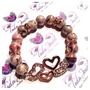Quad Heart Marble Bracelet- rosegold -1