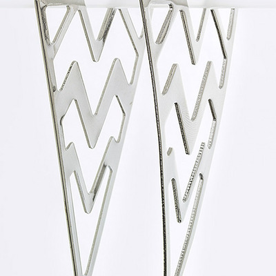 Silver chevron earrings