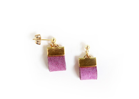 Little Fat Earrings in Orchid