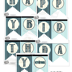 Nyc birthday banner- digital file - Thumbnail 3