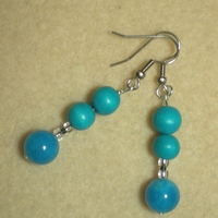 Turquoise and Teal Color Earrings - Thumbnail 1