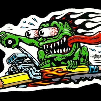 Jimbo phillips pencil gremlin full color shaped vinyl sticker - Thumbnail 5