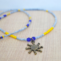 Sun Necklace,Color Blocking,Summertime Jewelry,Colorful - Thumbnail 1