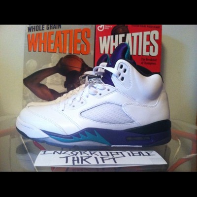 Grape air jordan 5's