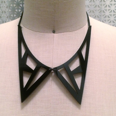 Cutting edge collar necklace