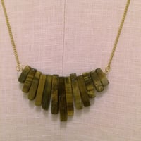 Petite Fan Necklace in Tigers Eye - Thumbnail 1
