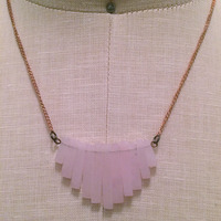 Petite Fan Necklace in Rose - Thumbnail 1