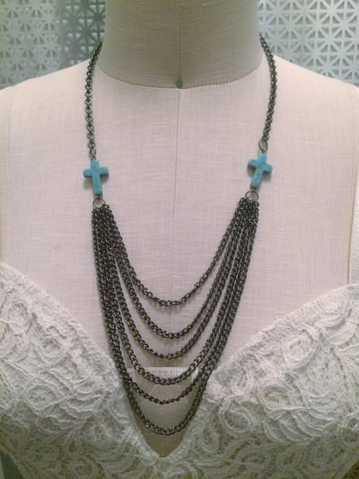Draping Crosses Necklace