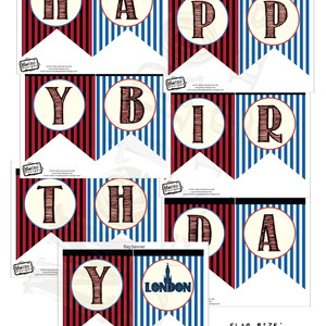 London birthday banner, teen party banner, city banner, london party bunting - Thumbnail 3