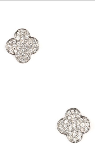 Christine Crystal Clover Earrings