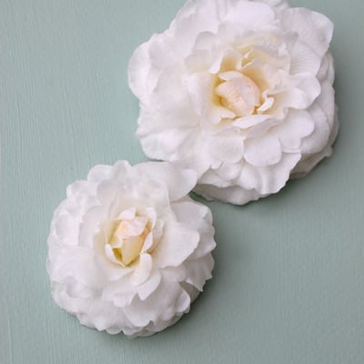 Realistic wedding hair flower set in romantic duo - #rf705 : luxe in bloom