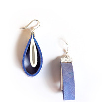 Violet Tulip Double Loop Earrings