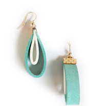 Spring Green Double Loop Earrings