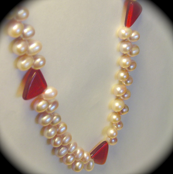 Pink Freshwater Pearl Necklace/Earrings Sold Separate (20")