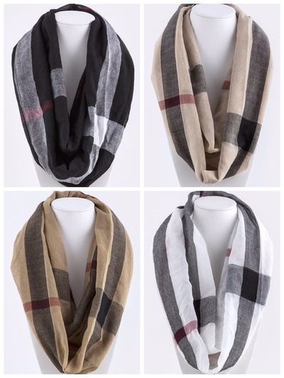 Plaid Infinity Scarf