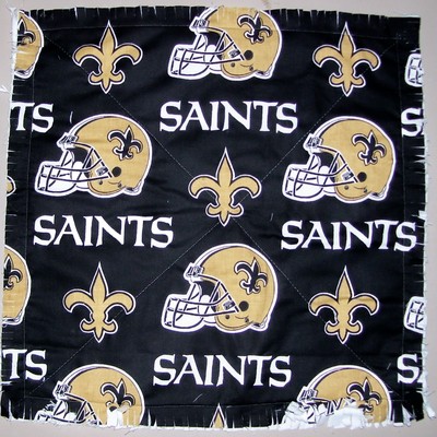 New orleans saints rag quilt throw