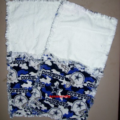 Dallas cowboys rag quilt burp cloths