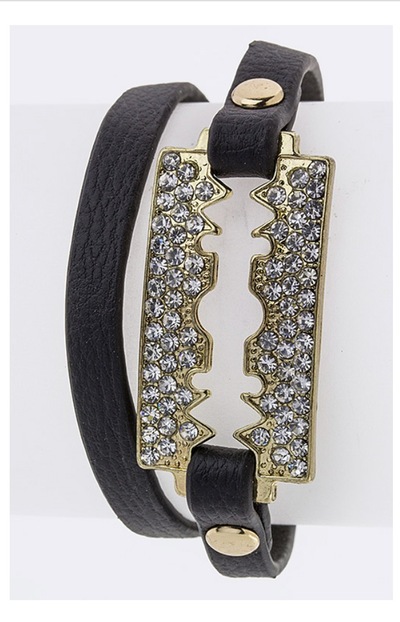 Crystal Razor Wrap Bracelet