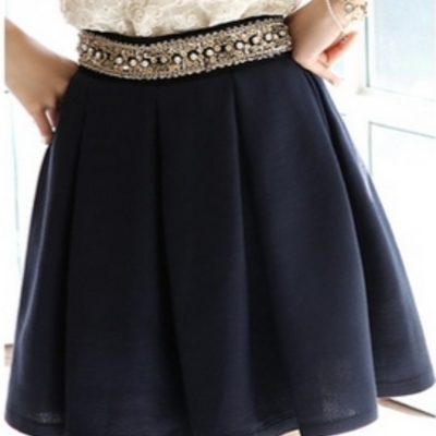 Navy women  fashion chiffon short skirt s/m/l/xl/xxl a12-2-2060n 