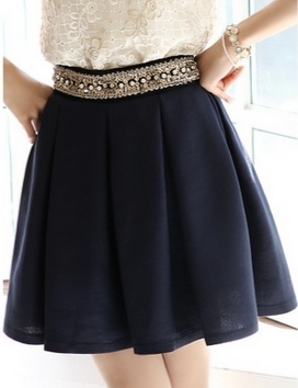Navy women  fashion chiffon short skirt s/m/l/xl/xxl a12-2-2060n 