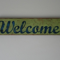 Welcome Hand Painted Pallet Sign - Thumbnail 1