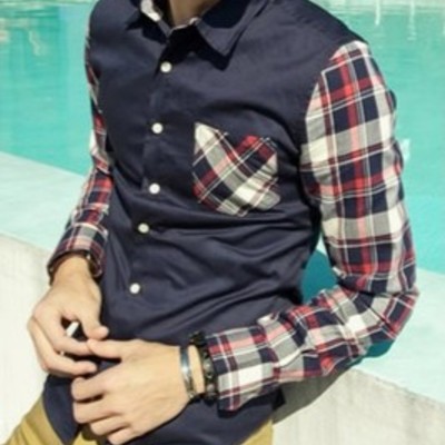 Red new fashion men casual shirts m/l/xl/xxl 619sj-cs29r 