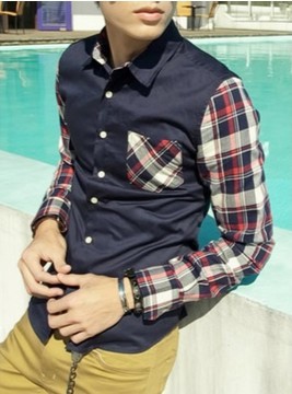 Red new fashion men casual shirts m/l/xl/xxl 619sj-cs29r 