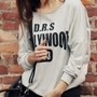 Grey Cotton Women Casual T-Shirt One Size FZ72303g -2