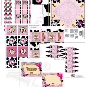 Cowgirl Birthday Party Kit: Pink