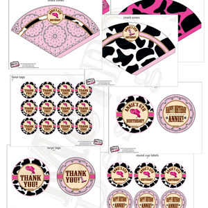 Cowgirl Birthday Party Kit: Pink - Thumbnail 1