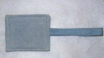 Upcycled denim wristlet coin purse