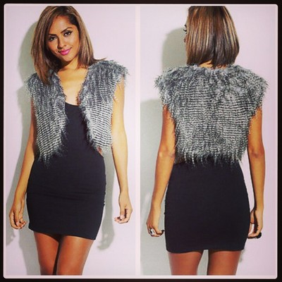 Faux fur vest 