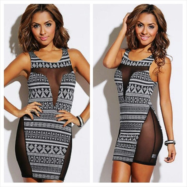 Tribal Mesh Dress