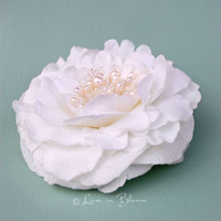 Wedding Hair Piece, Bridal Floral Headpiece, Bridal Hair Flower - Style RF706 : Luxe in Bloom - Thumbnail 1