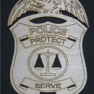 Police - wood ornament