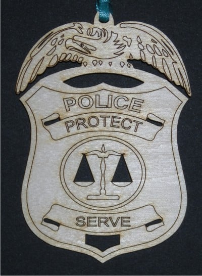 Police - Wood Ornament