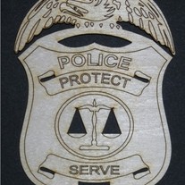Police - Wood Ornament