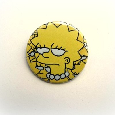 Lisa simpson pissed off - button badge 1.5 inch