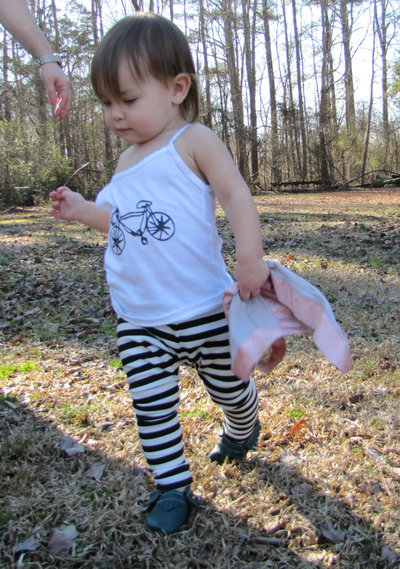 Black and White Striped Leggings