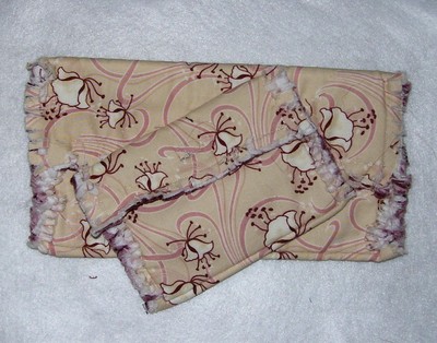 Beige and floral wallet and key chain coin purse set